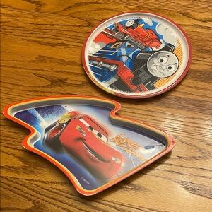 Disney/Zak! Kids/Toddler Plate Bundle (2)pcs. CARS & TTTE Pre-Owned Condition.